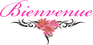 Gif animé bienvenue rose